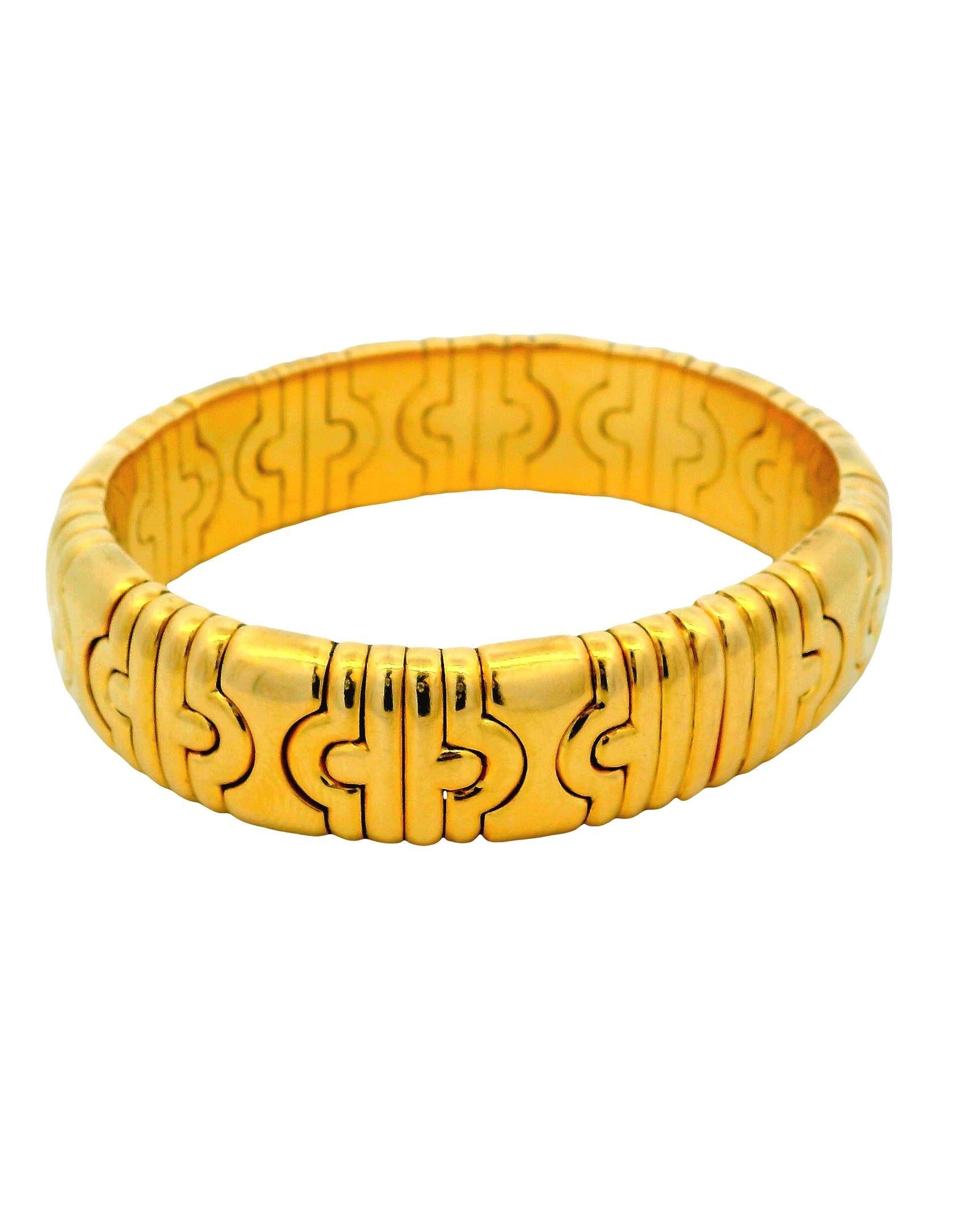 Manchette Bvlgari Parenthesis en or jaune 18k Unisexe en vente