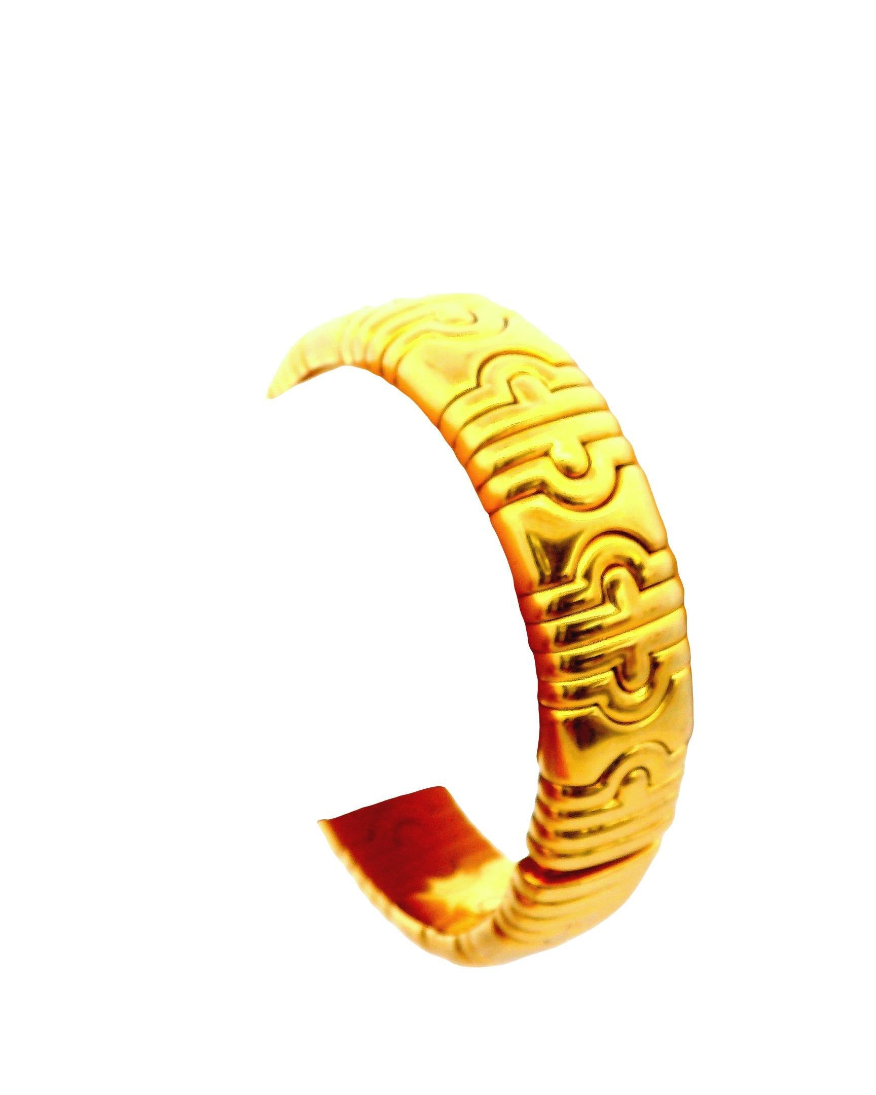 Manchette Bvlgari Parenthesis en or jaune 18k en vente 4