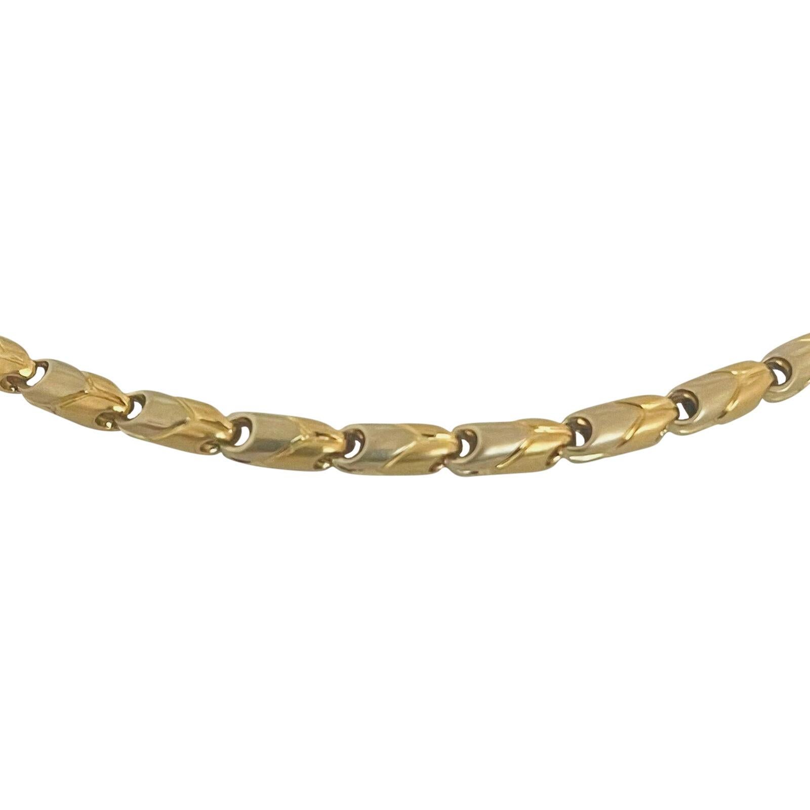Zweifarbige Halskette von Bvlgari Passo Doppio aus 18 Karat Gelb- und Weißgold für Damen im Zustand „Gut“ in Guilford, CT