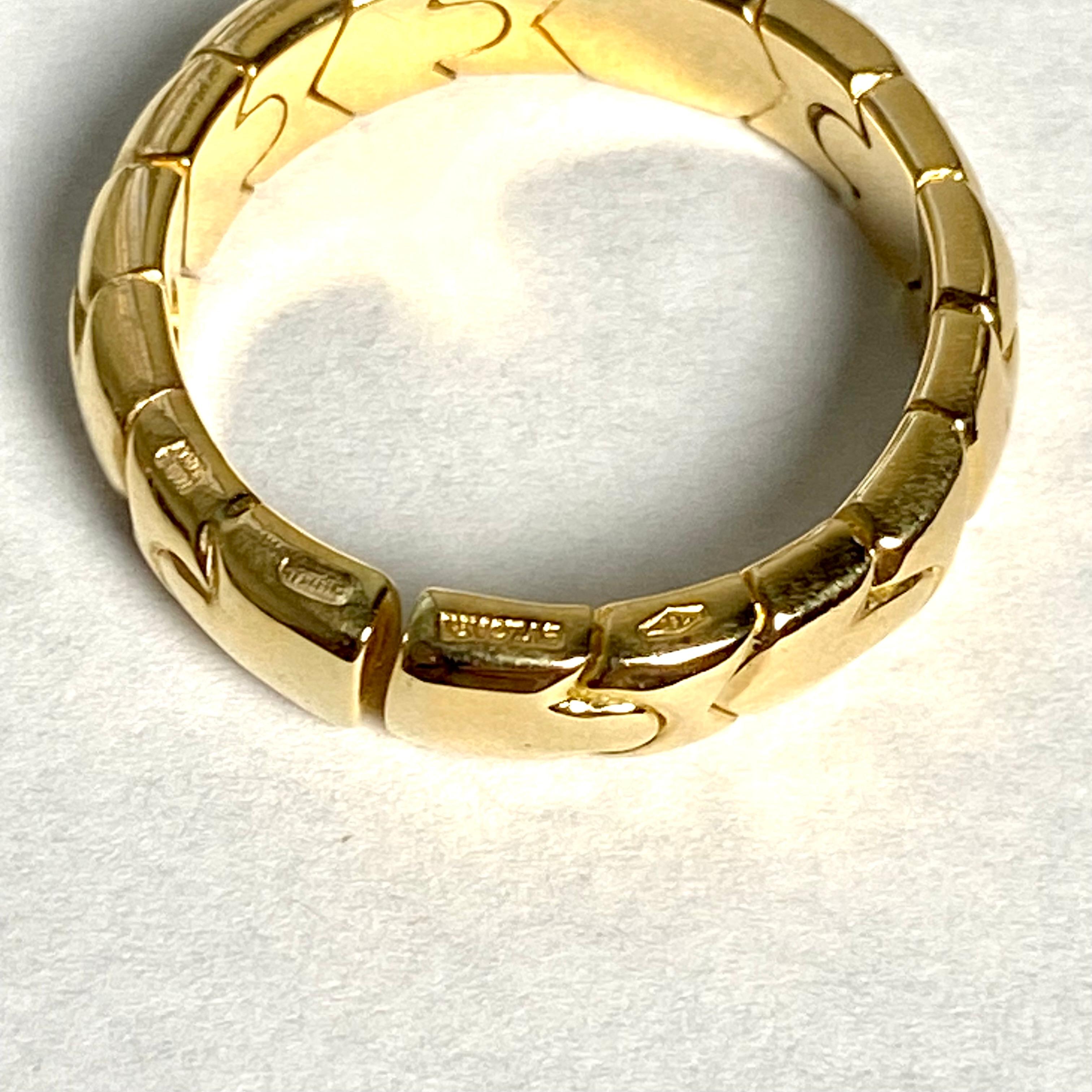 Bvlgari Passo Doppio Collection 18 Karat Gold Band Ring Finger Size 9 1