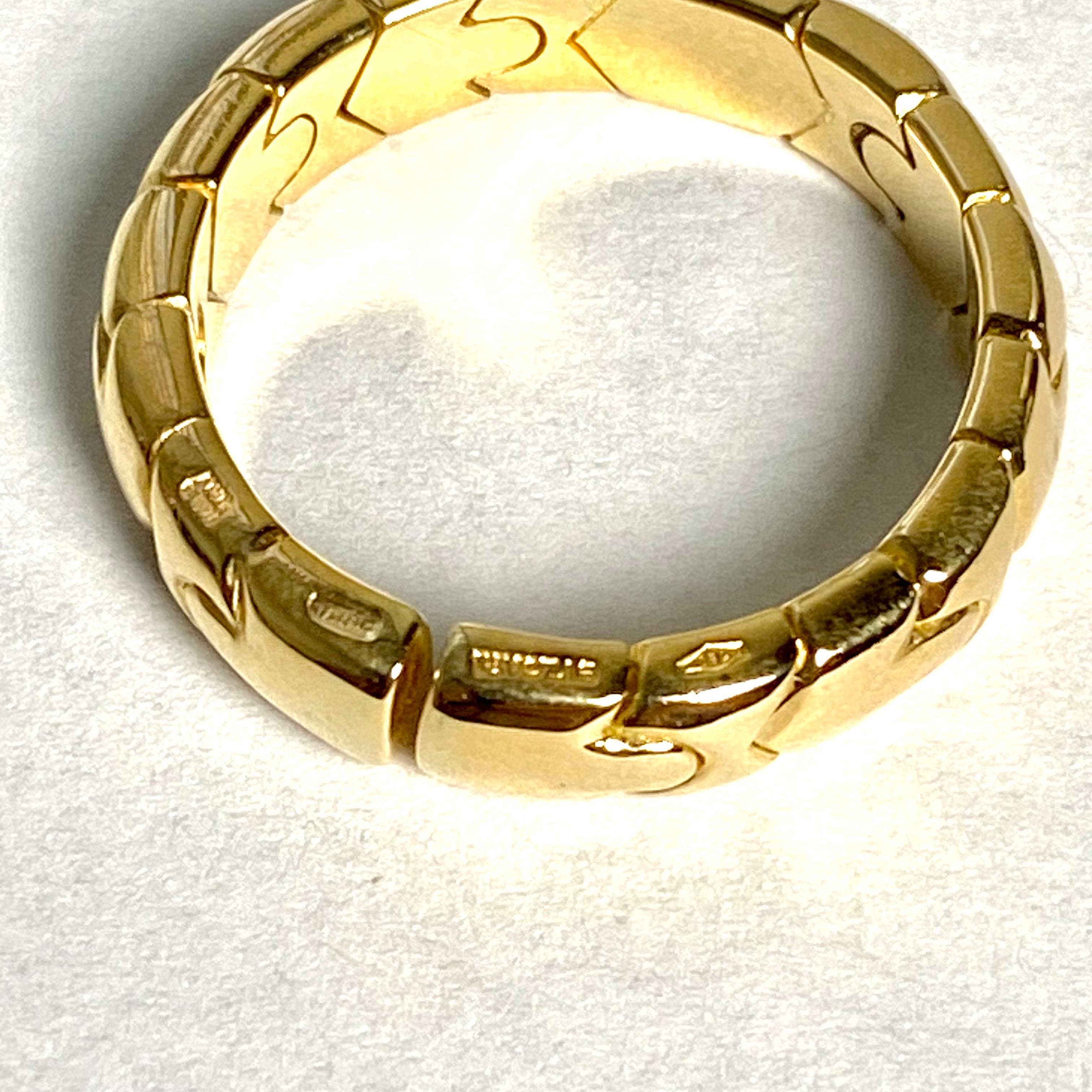 Bvlgari Passo Doppio Collection 18 Karat Gold Band Ring Finger Size 9 2
