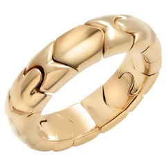 Vintage Bvlgari Passo Doppio Collection 18 Karat Gold Band Ring Finger Size 9