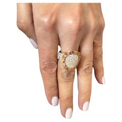Bvlgari Pave Diamond Ring Rose Gold 18k