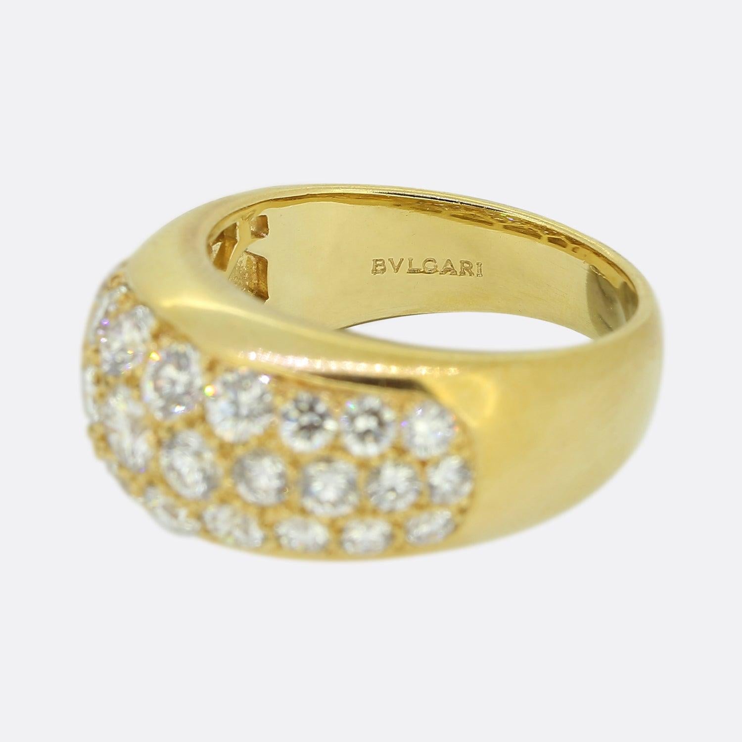 Women's Bvlgari Pavé Diamond Set RingBvlgari Pavé Diamond Set Ring For Sale