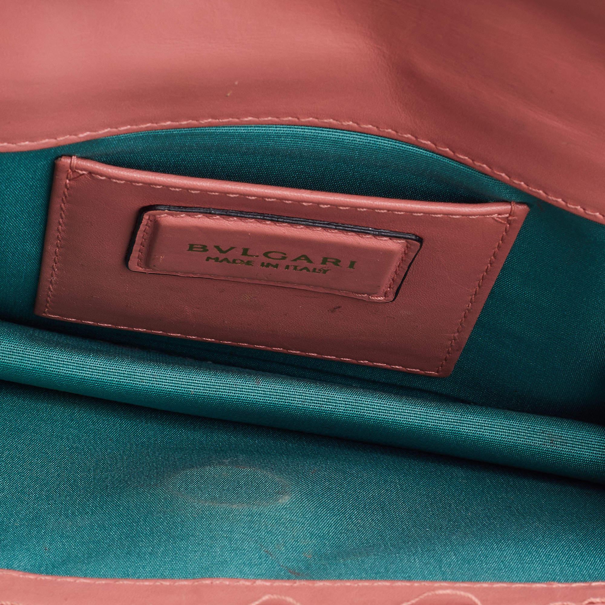 Bvlgari Peach Leather Serpenti Forever Crossbody Bag 4