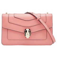 Bvlgari Peach Leather Serpenti Forever Crossbody Bag