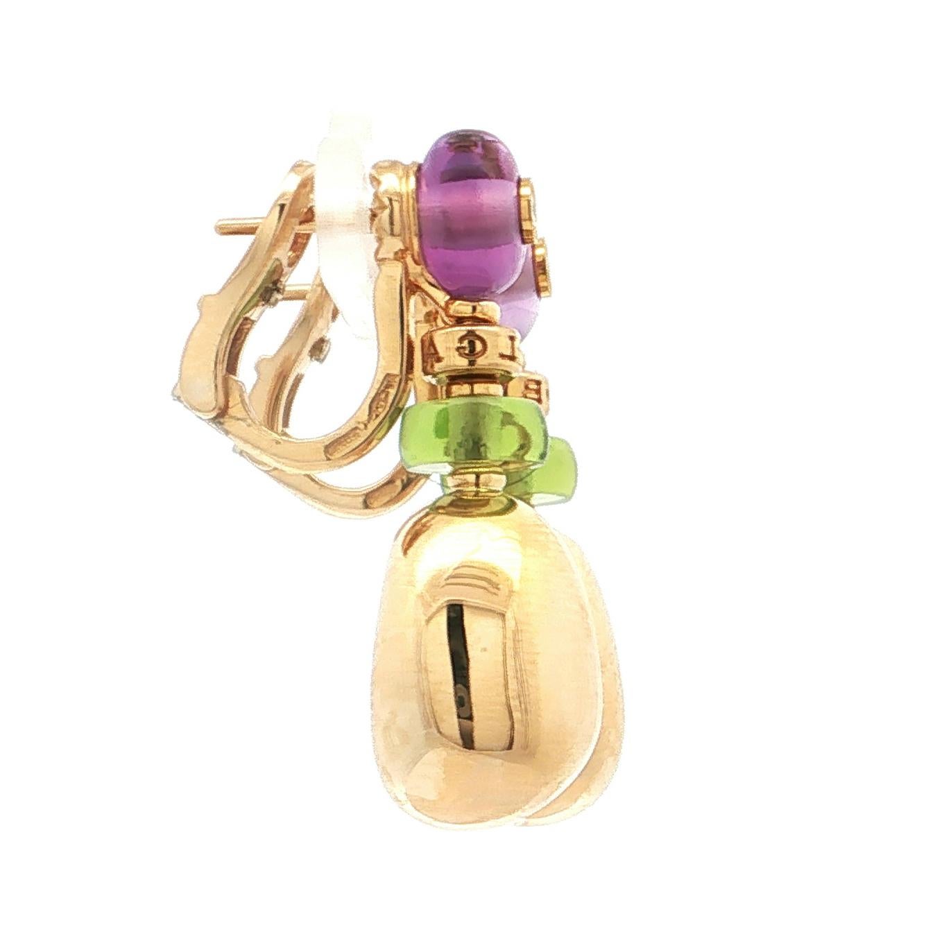 Perlina Bvlgari Peridot Amethyst and Diamond Mediterranean Eden Drop Earrings in vendita