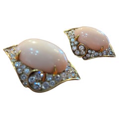 BVLGARI  Pink Corol Diamond Earrings