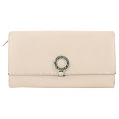 BVLGARI Pink Leather Flap Long Wallet 13bvl624