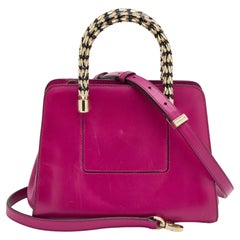 Bvlgari Pink Leather Serpenti Tote