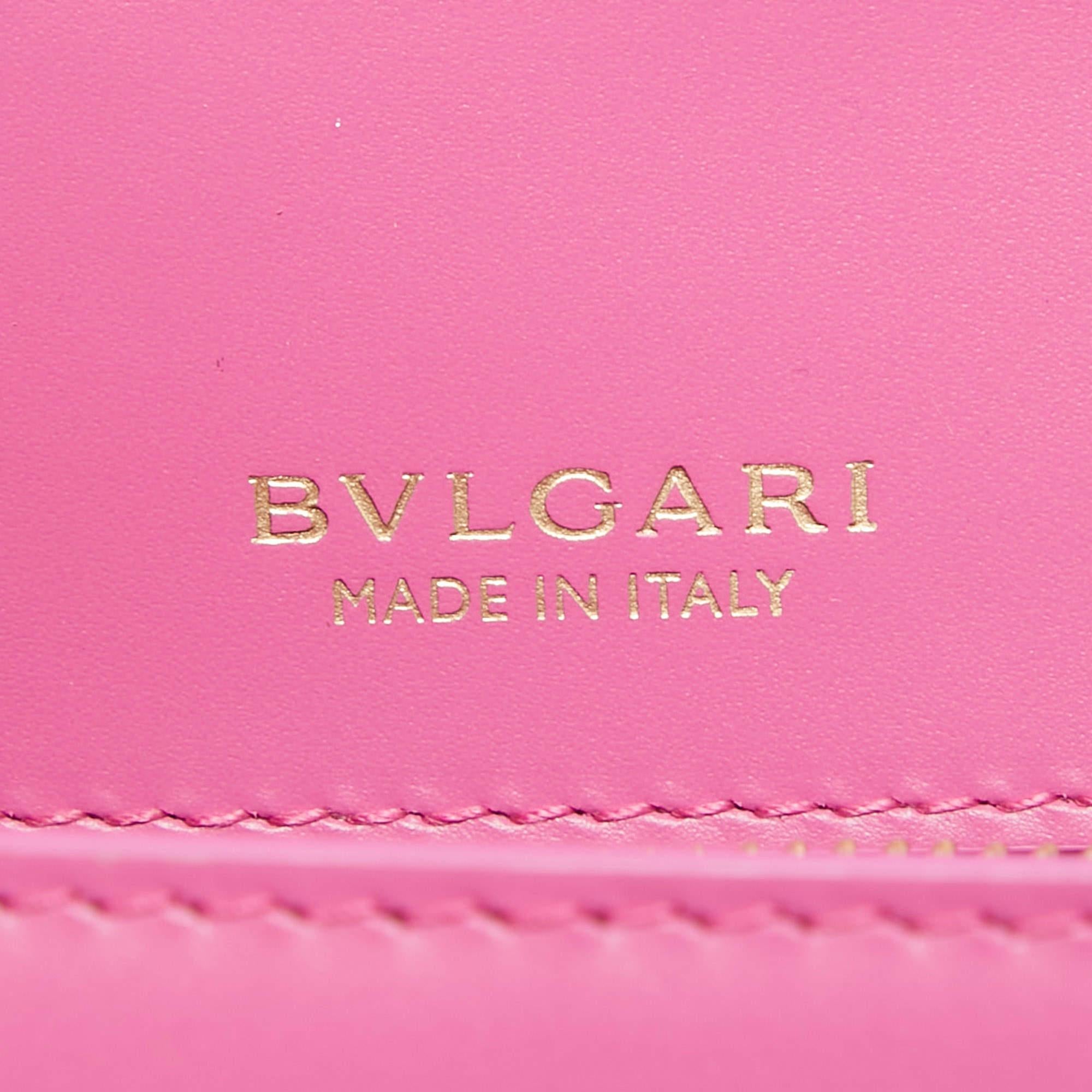 Bvlgari Pink Leather Small Serpenti Forever Shoulder Bag 8