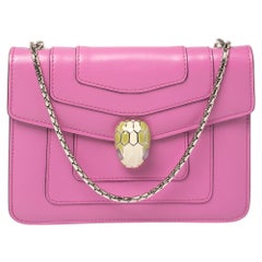Bvlgari Rosa Leder Kleine Serpenti Forever Umhängetasche