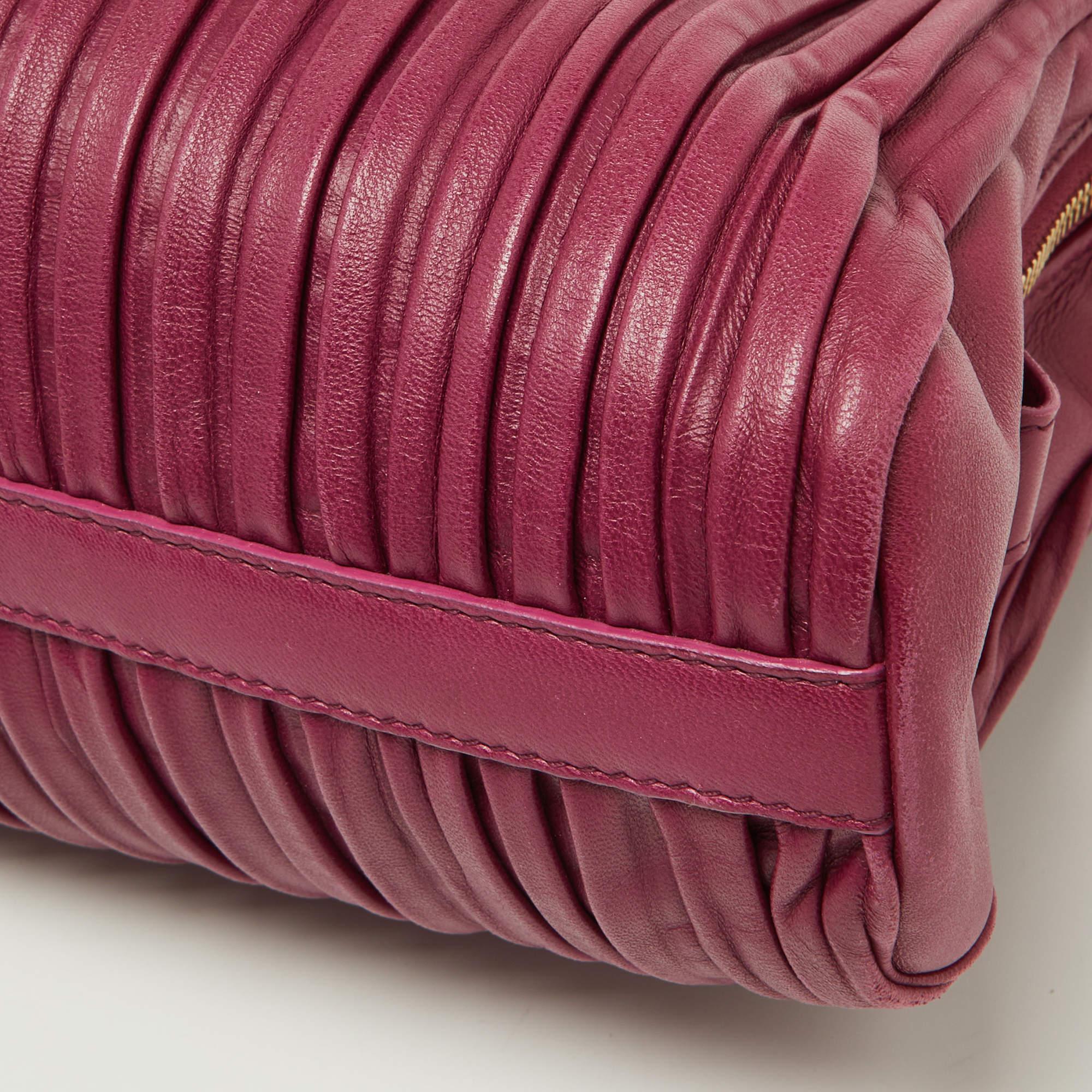 Bvlgari Pink Leather Twistino Tina Satchel For Sale 6