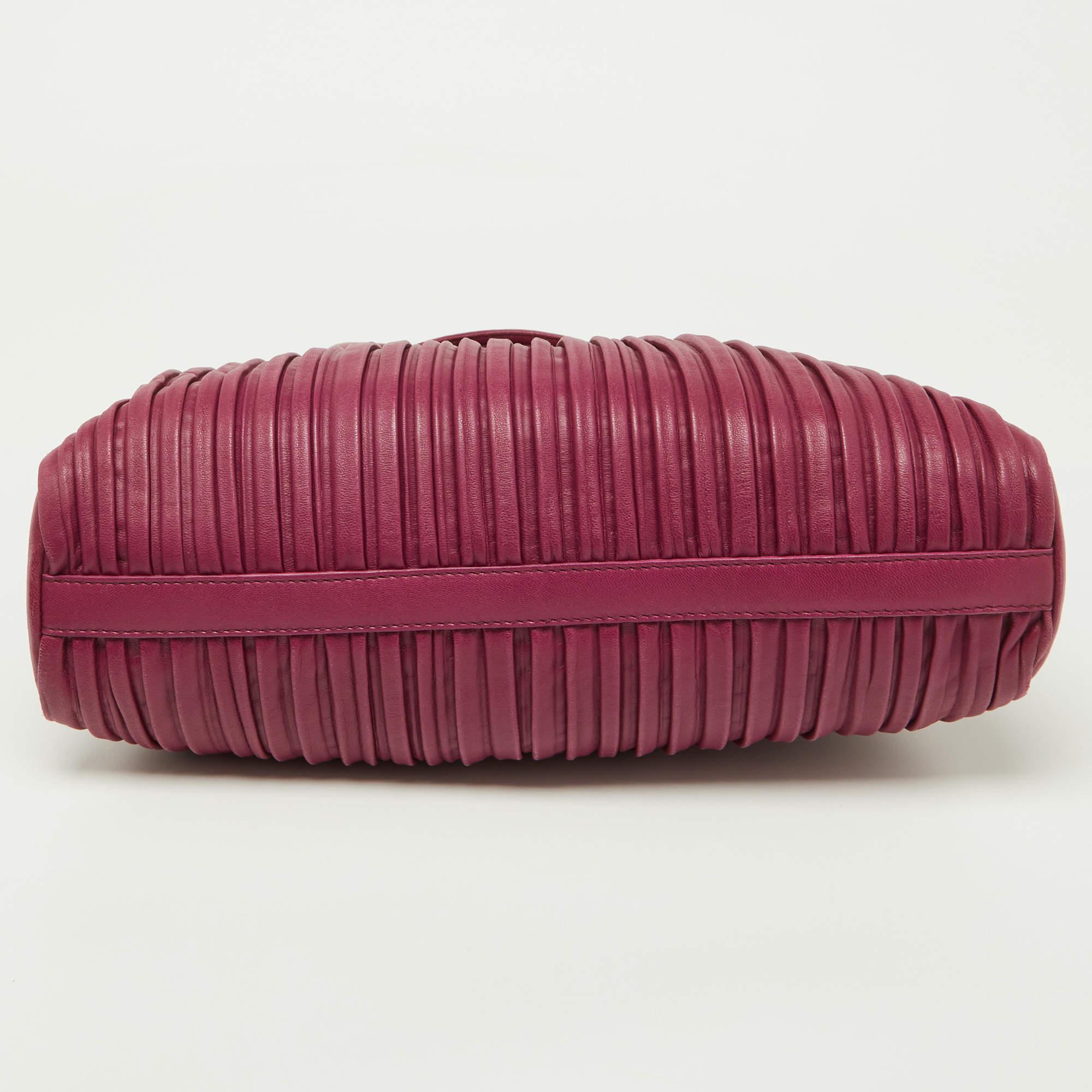 Bvlgari Pink Leather Twistino Tina Satchel For Sale 4
