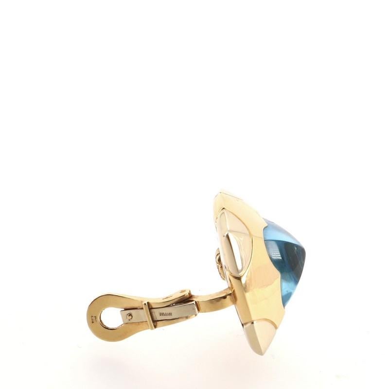 Bvlgari Piramide Clip-Ohrringe 18k Gelbgold und 18K Weißgold mit für Damen oder Herren