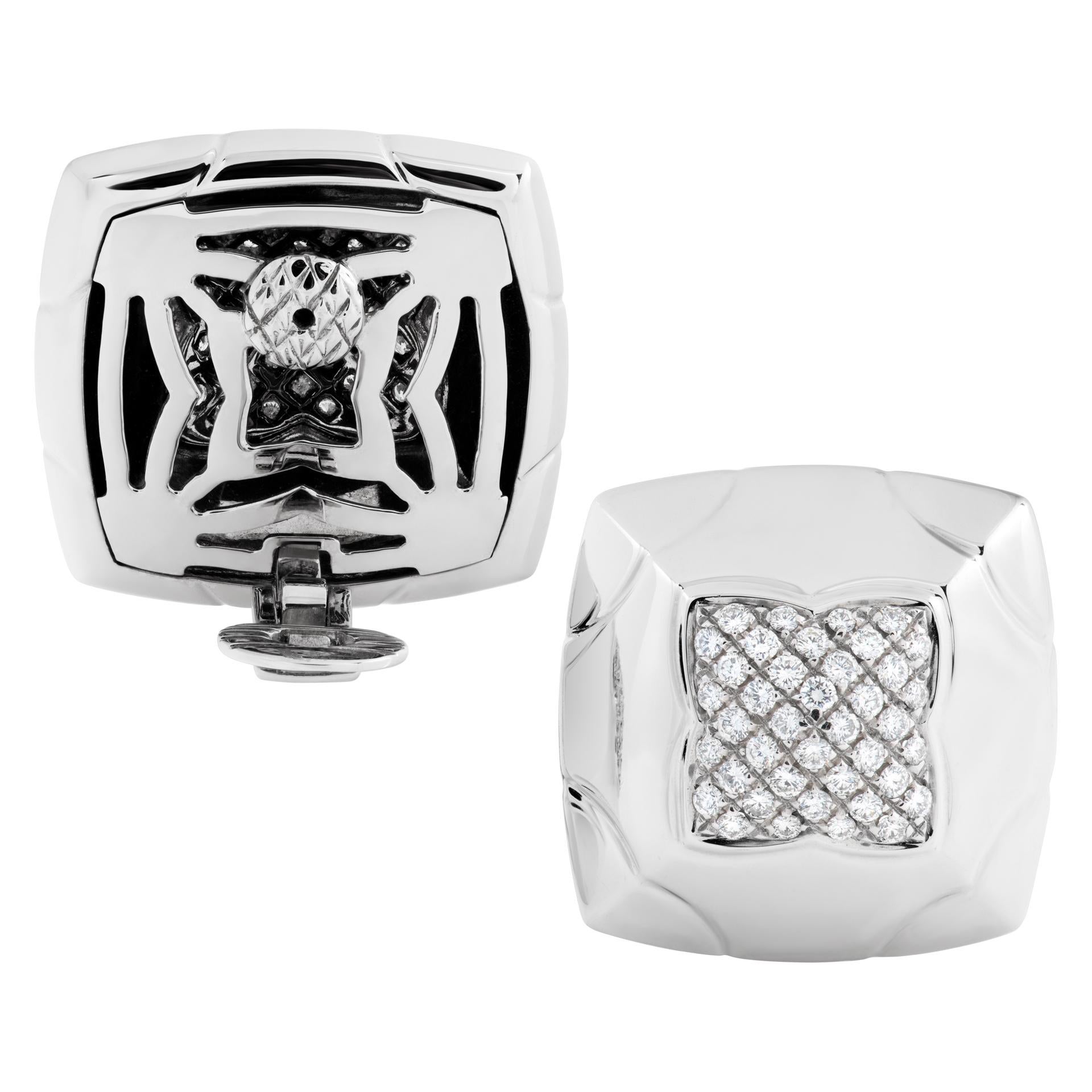 Women's Bvlgari Piramide Earrings in 18k White Gold with 1.52 Carats in Pave Diamonds