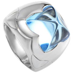 Bvlgari Piramide Women's 18 Karat White Gold Topaz Ring