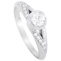 Bvlgari Platinum 0.36 Carat Diamond Engagement Ring