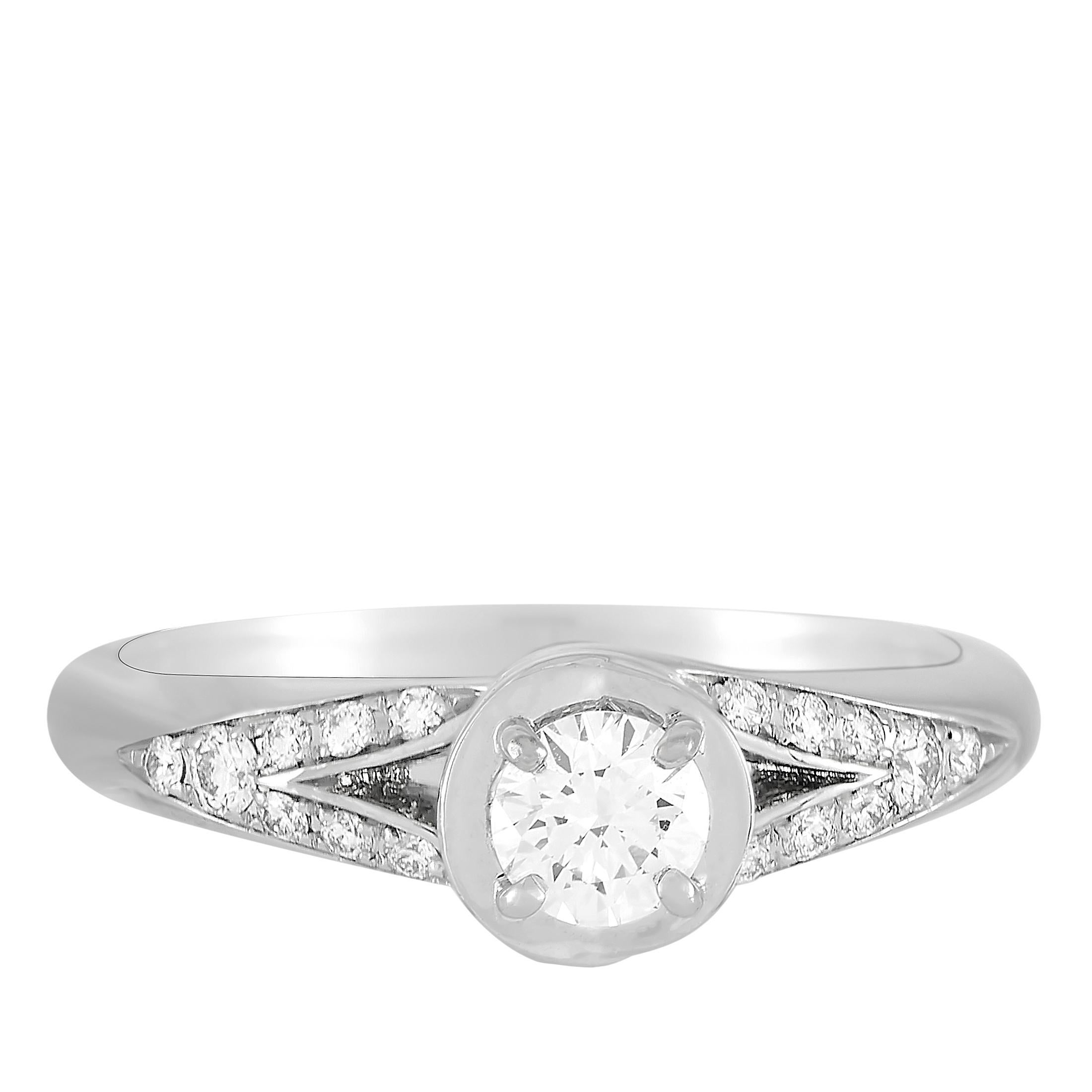 Bvlgari Platinum 0.36 Carat Diamond Engagement Ring In Excellent Condition In Southampton, PA
