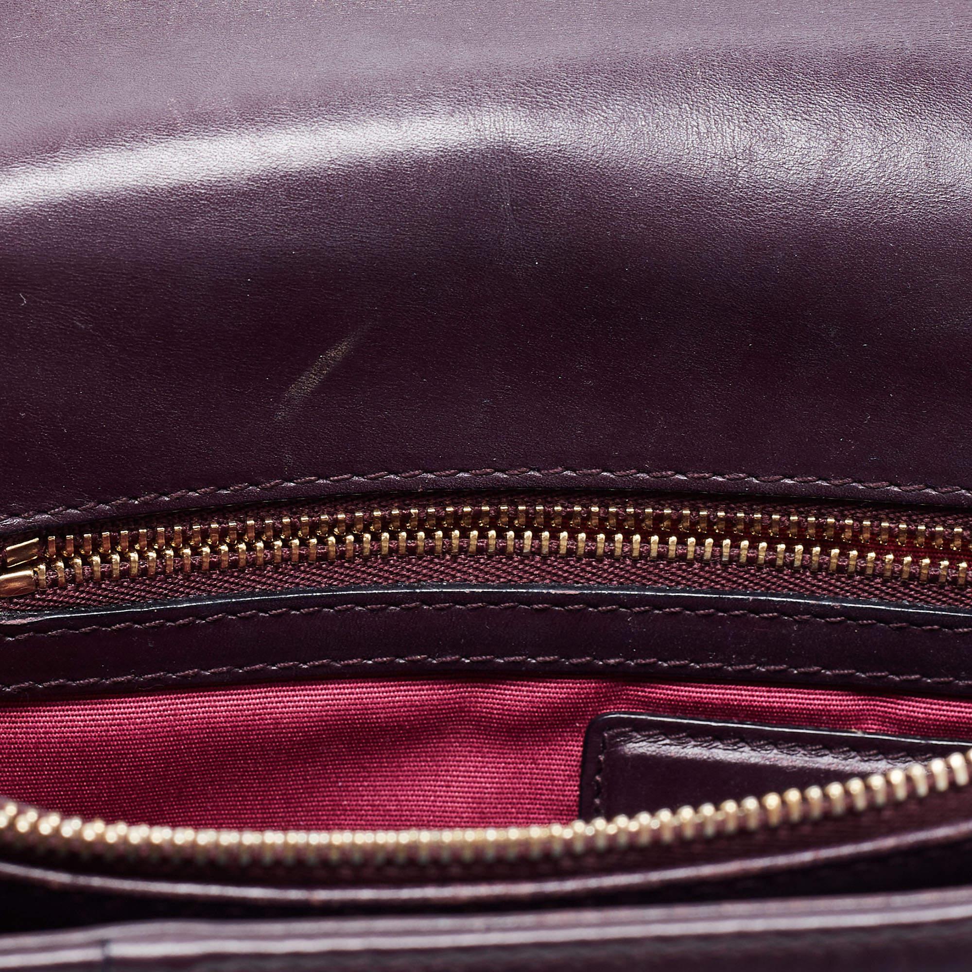Bvlgari Plum Leather Medium Serpenti Forever Shoulder Bag 12