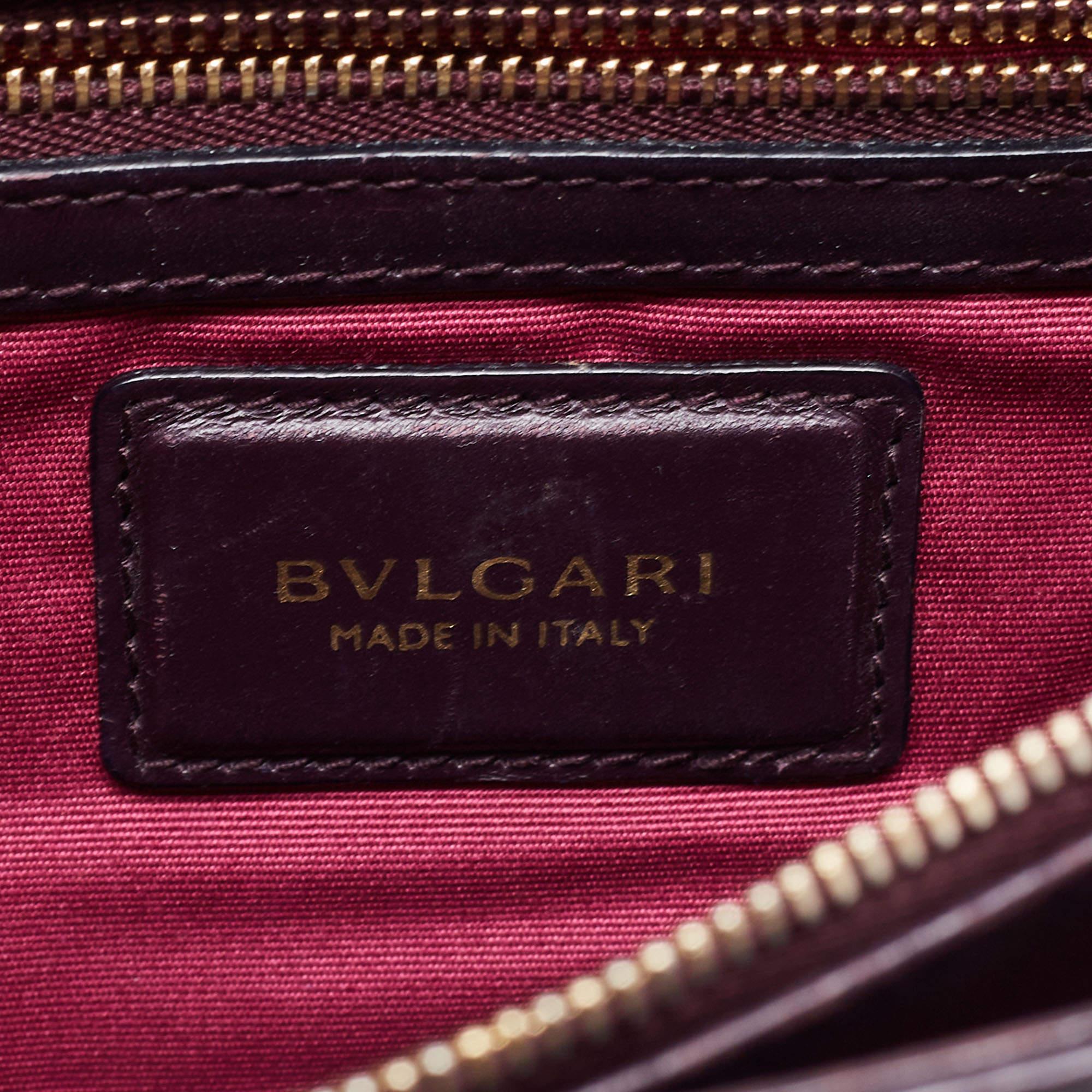 Bvlgari Plum Leather Medium Serpenti Forever Shoulder Bag 13