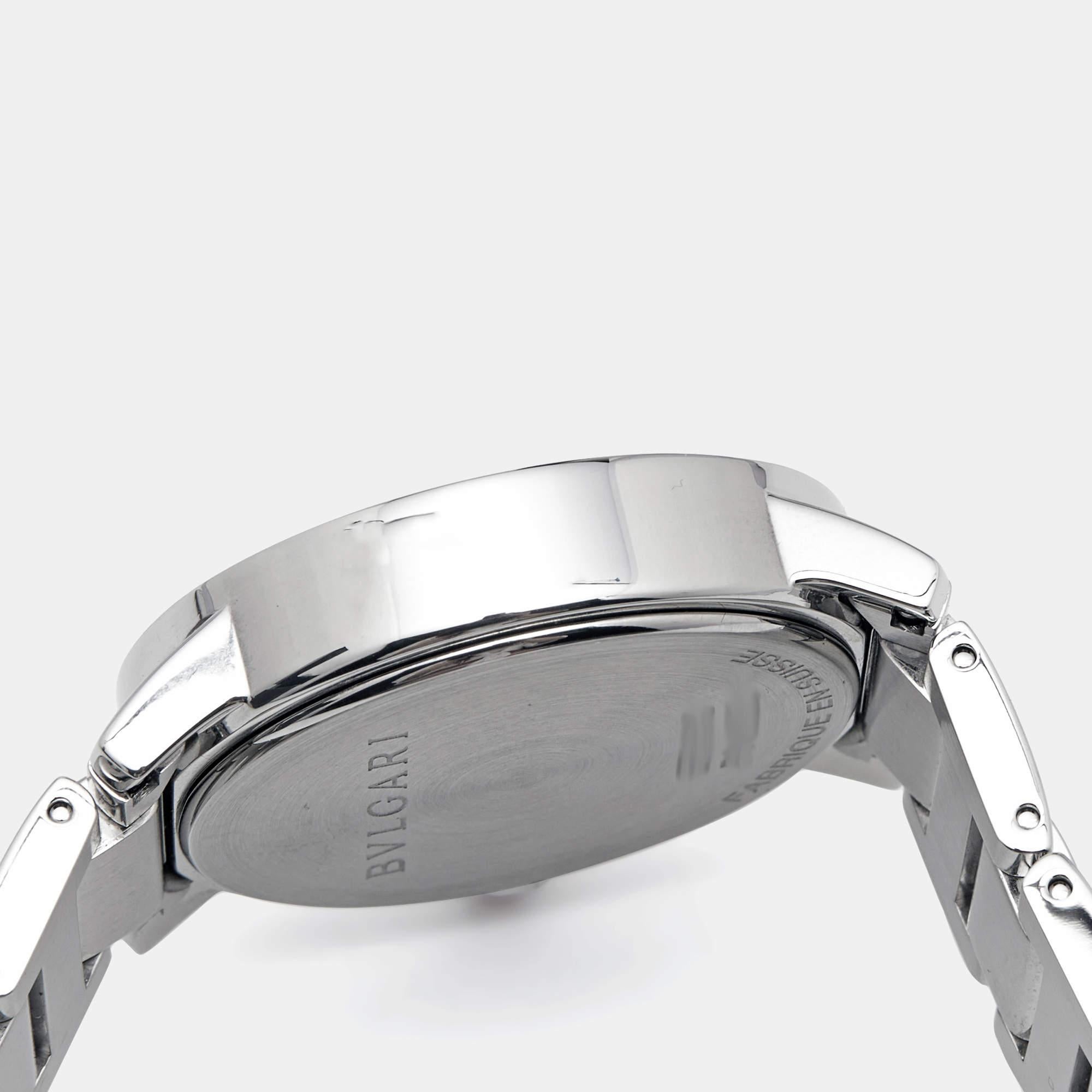 Bvlgari Purple Diamond Stainless Steel BvlgariBvlgari 102607 Women's Wristwatch  3