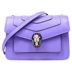 Bvlgari Purple Leather Serpenti Forever East-West Crossbody Bag