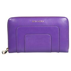 Bvlgari Purple Leather Serpenti Forever Wallet