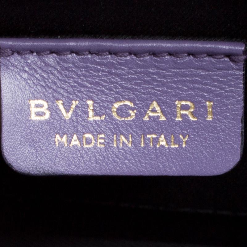 Bvlgari Purple Leather Small Serpenti Forever Shoulder Bag 2