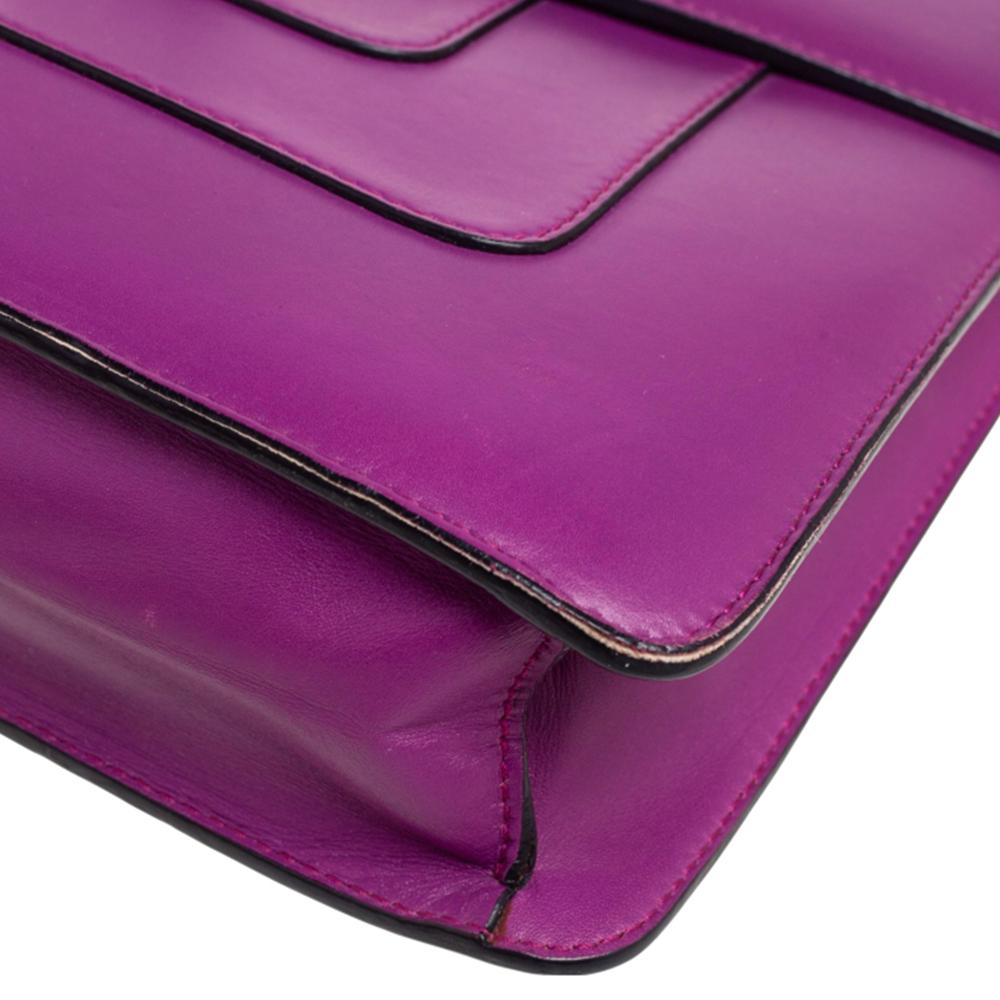 Bvlgari Purple Leather Small Serpenti Forever Shoulder Bag 3