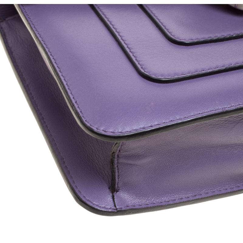 Bvlgari Purple Leather Small Serpenti Forever Shoulder Bag 3