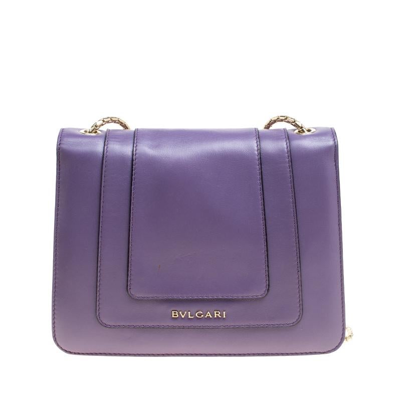 purple bvlgari bag