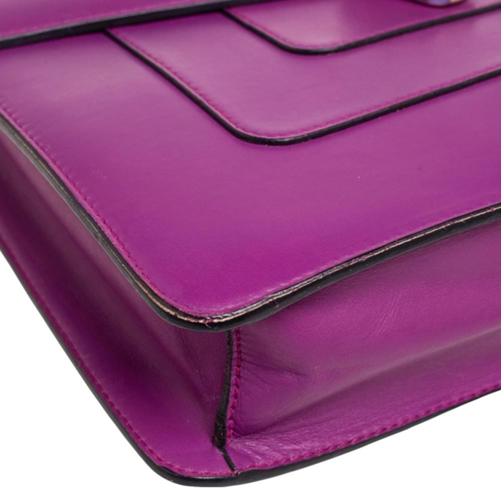Bvlgari Purple Leather Small Serpenti Forever Shoulder Bag 2