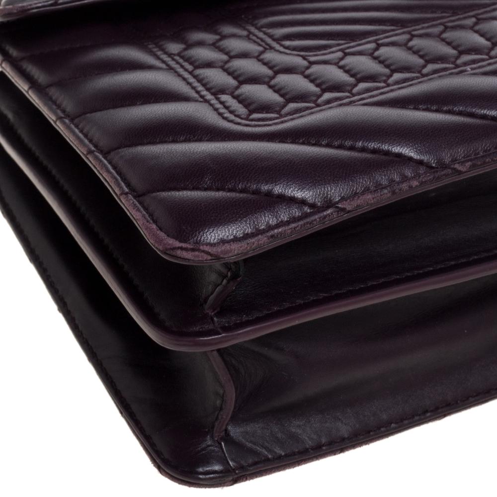 Bvlgari Purple Quilted Scaglie Leather Medium Serpenti Forever Shoulder Bag 2