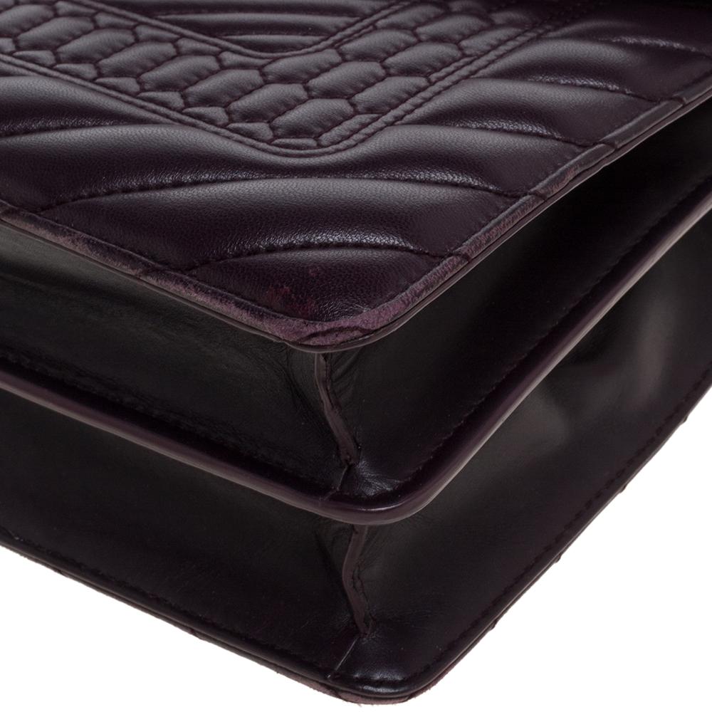 Bvlgari Purple Quilted Scaglie Leather Medium Serpenti Forever Shoulder Bag 3