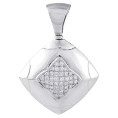 Bvlgari Pyramid 18K White Gold 0.65ct Diamond Pendant BV10-060326