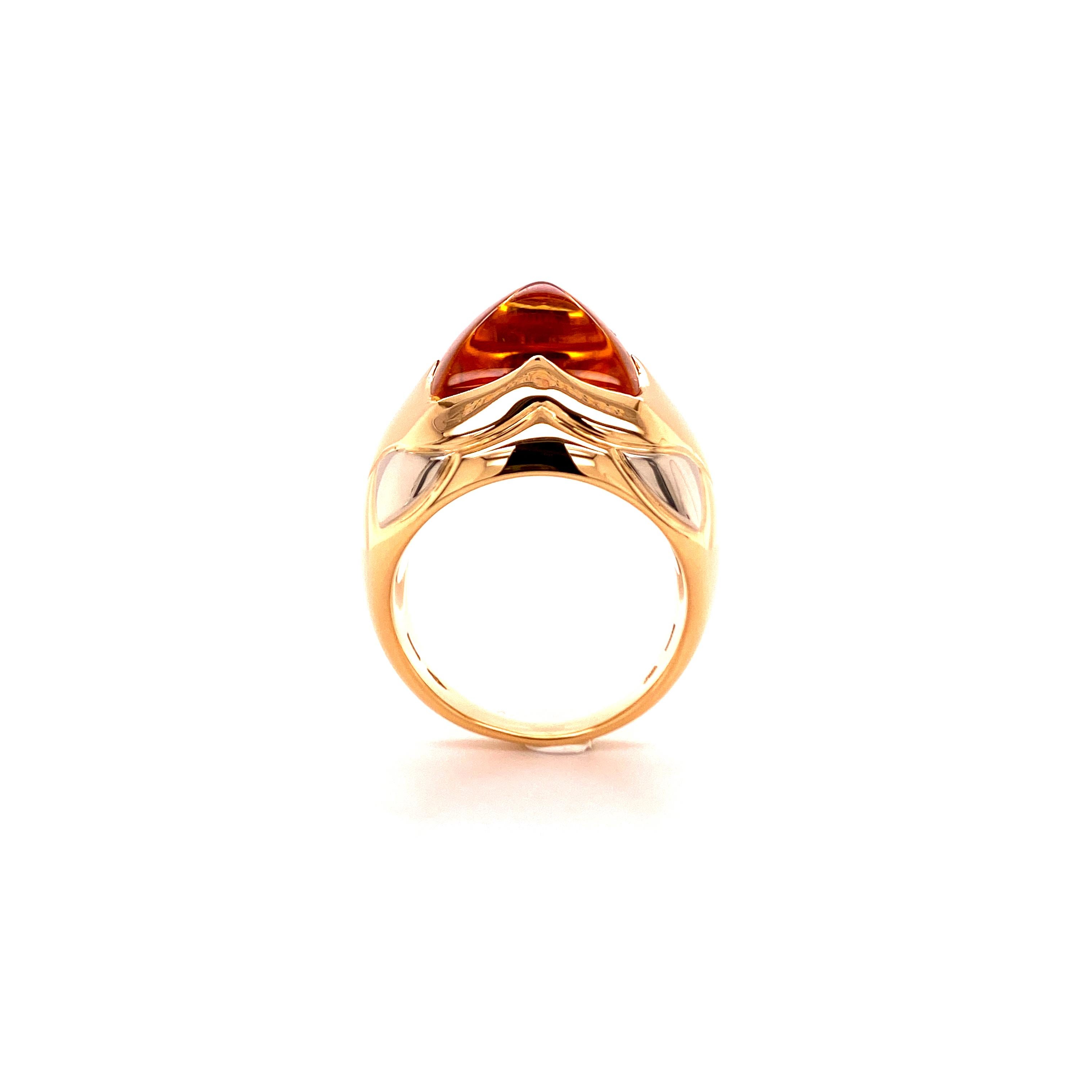 Bvlgari Pyramid Ring in Yellowgold 750 In Excellent Condition In Lucerne, CH