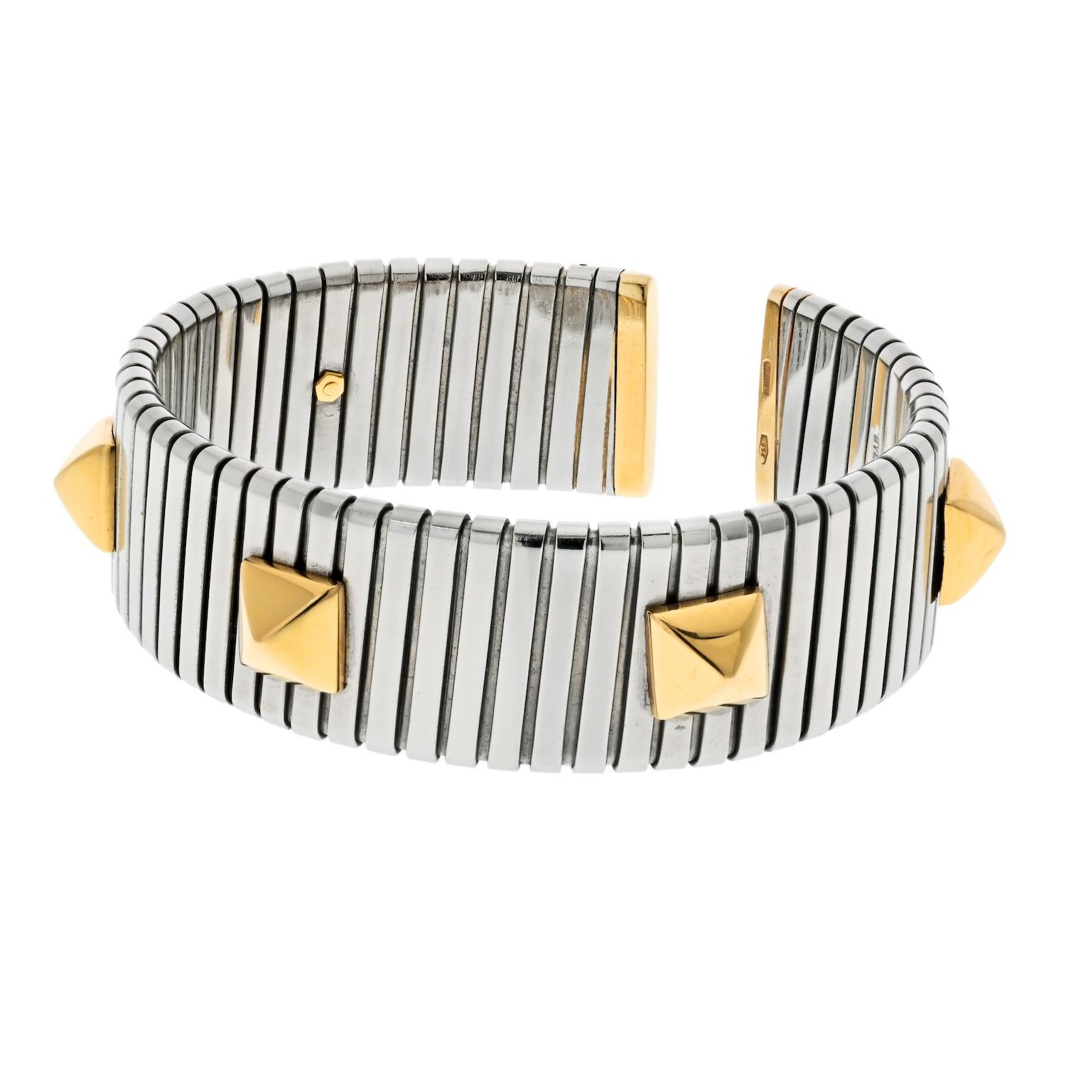 Manschettenarmband von Bvlgari Pyramiden Tubogas (Moderne)