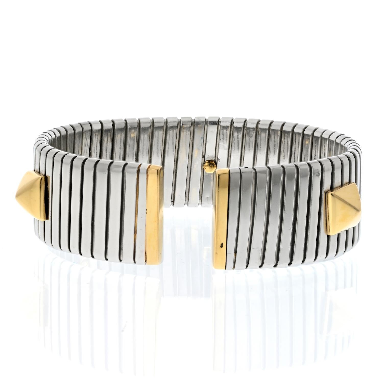 Manschettenarmband von Bvlgari Pyramiden Tubogas Damen