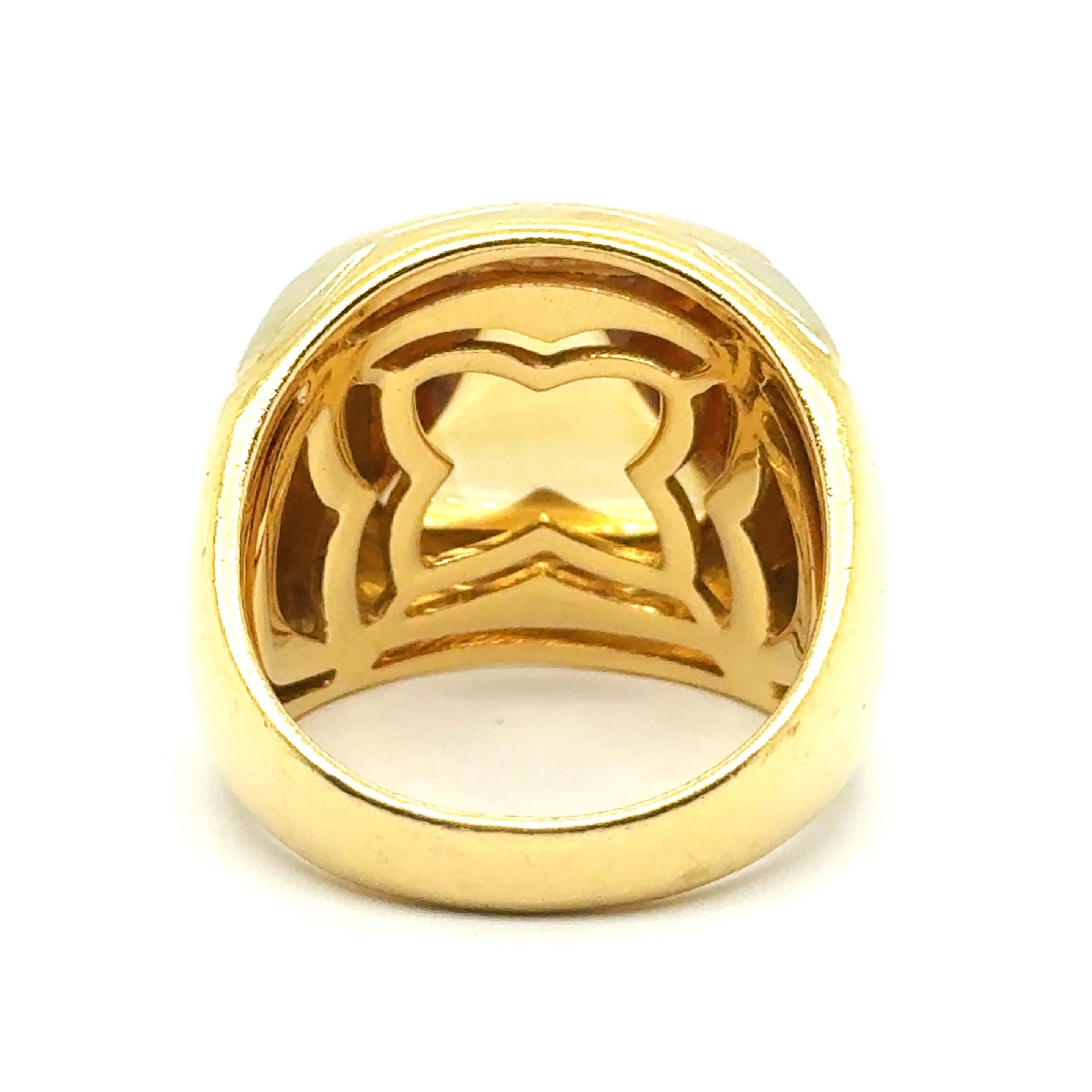 BVLGARI Pyramide Ring With Citrine in 18 Karat Yellow Gold 10