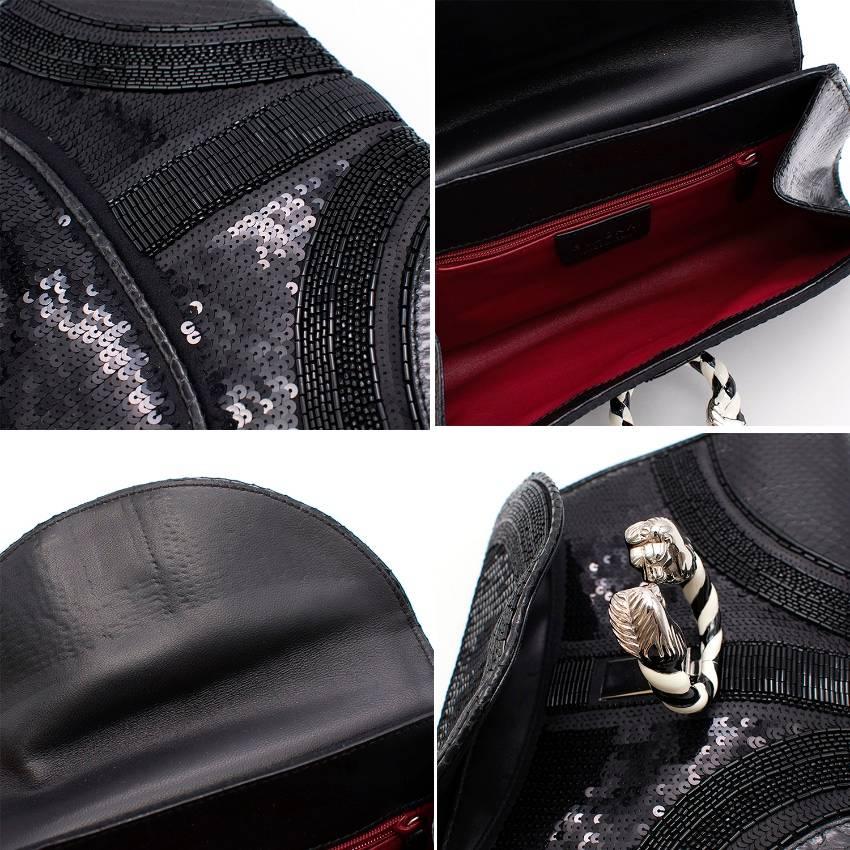 Bvlgari Python Embellished Lion Head Clutch Bag For Sale 2