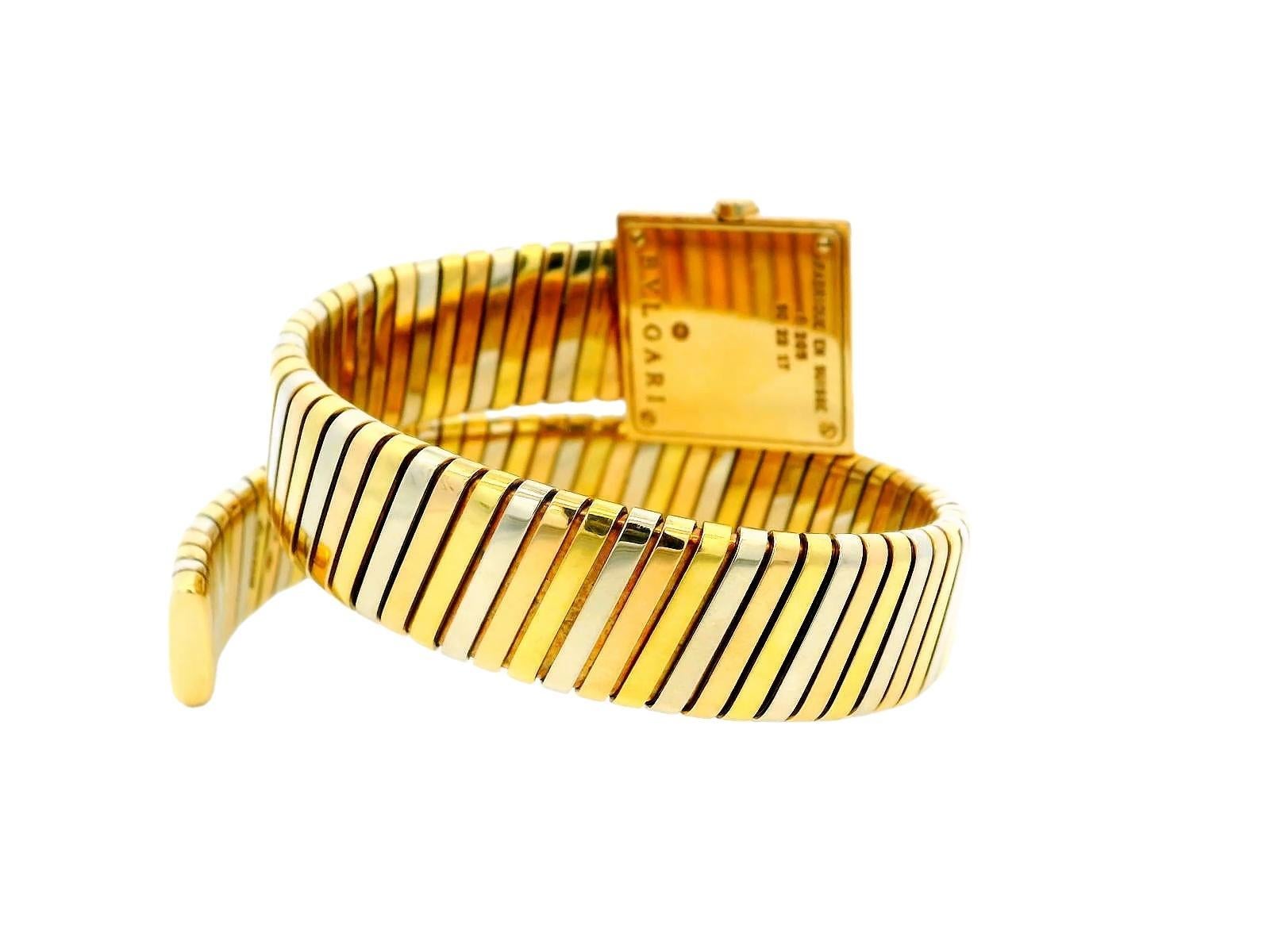  Boîte et papiers Bvlgari Quadrant Tubogas tricolore Pour femmes 