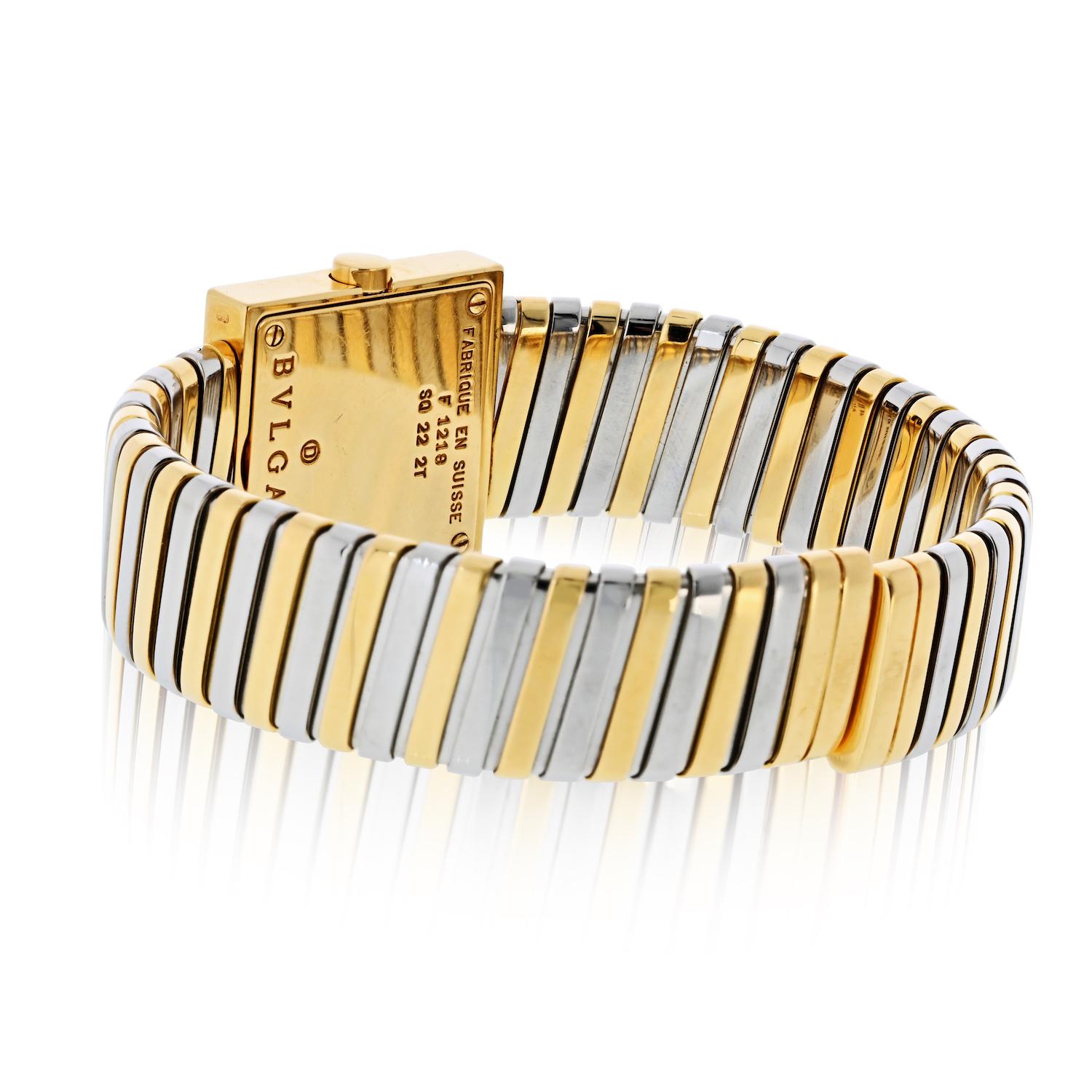 Orologio Bvlgari Quadrato 22mm Quadrante Quadrato F1218 SQ 22 2T In condizioni ottime in vendita a New York, NY