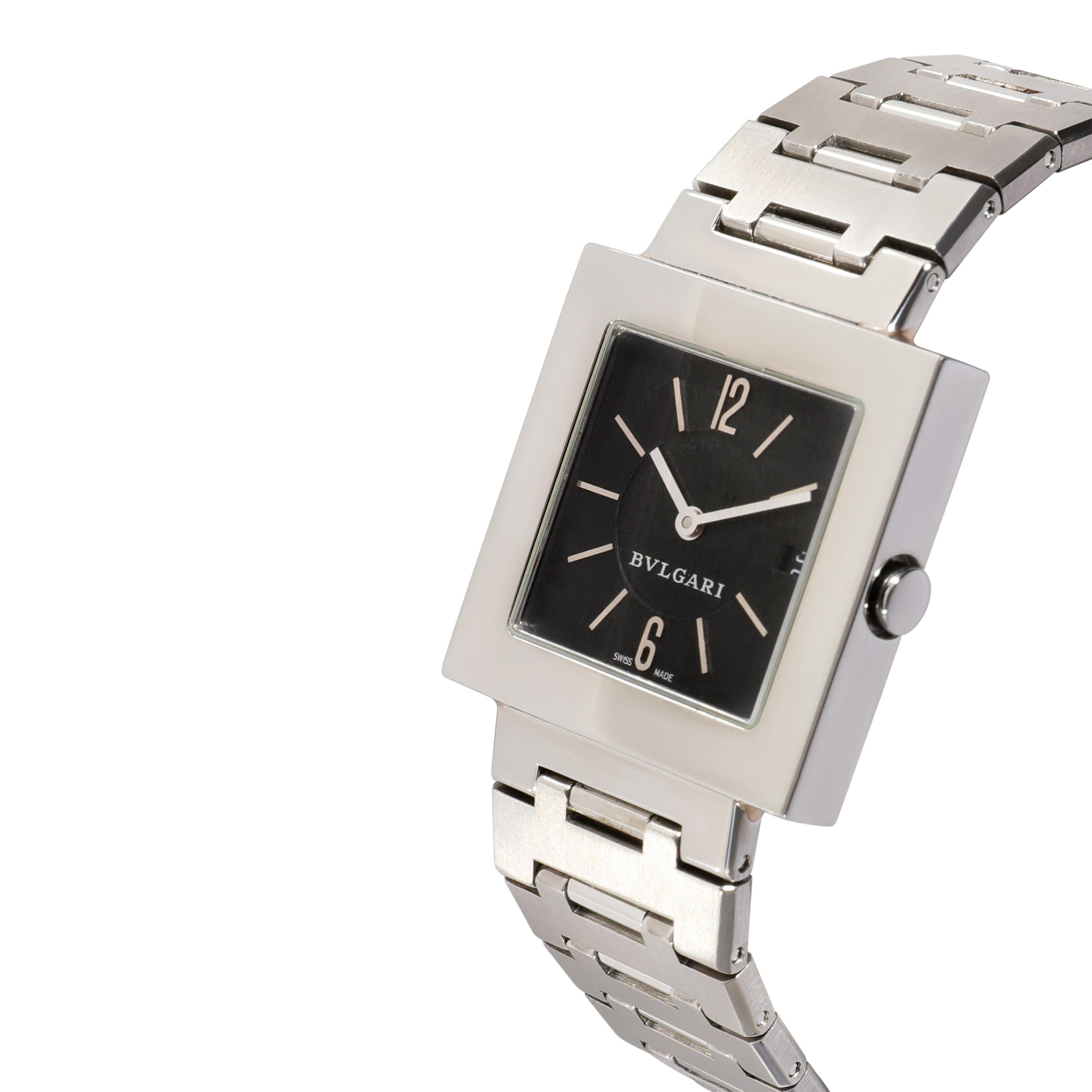 Bvlgari Quadrato SQ 27 SSD Damenuhr aus Edelstahl im Zustand „Hervorragend“ in New York, NY