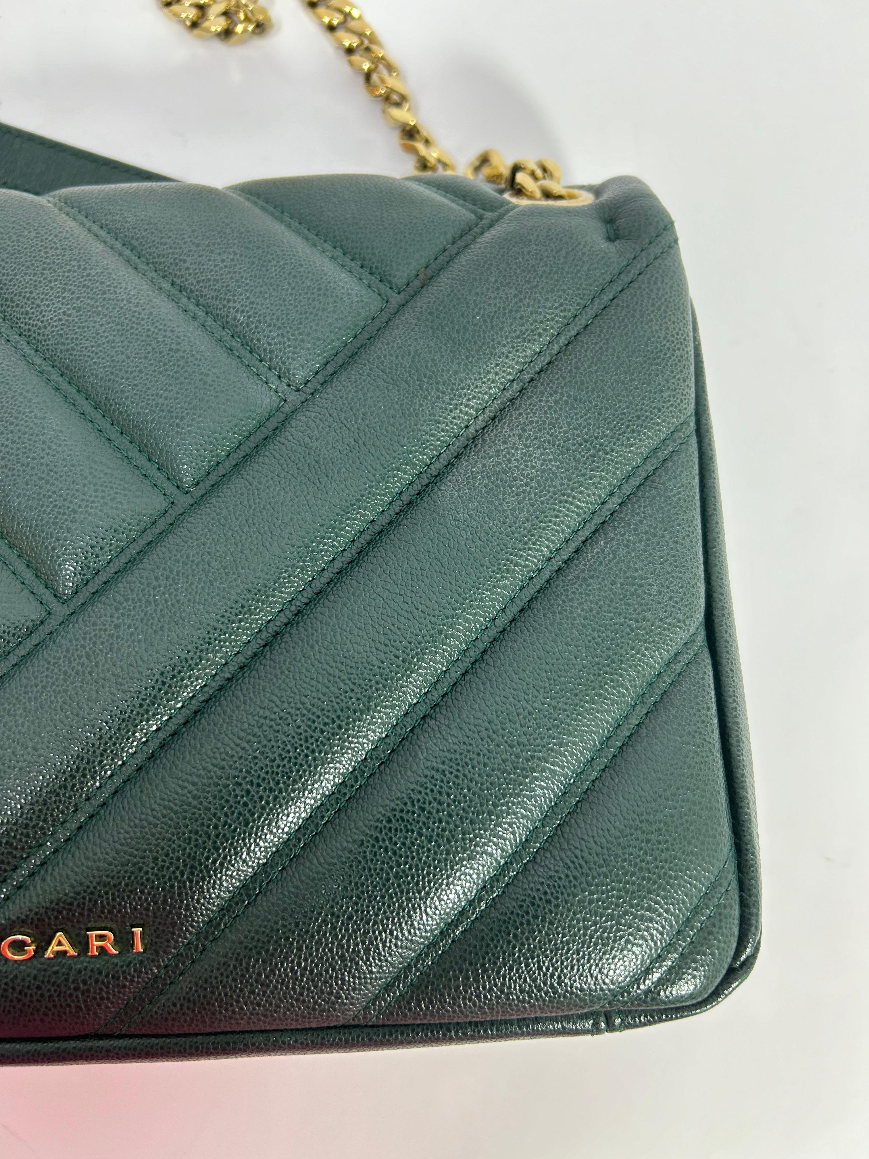 Bvlgari Quilted Serpenti Cabochon Shoulder Bag 9