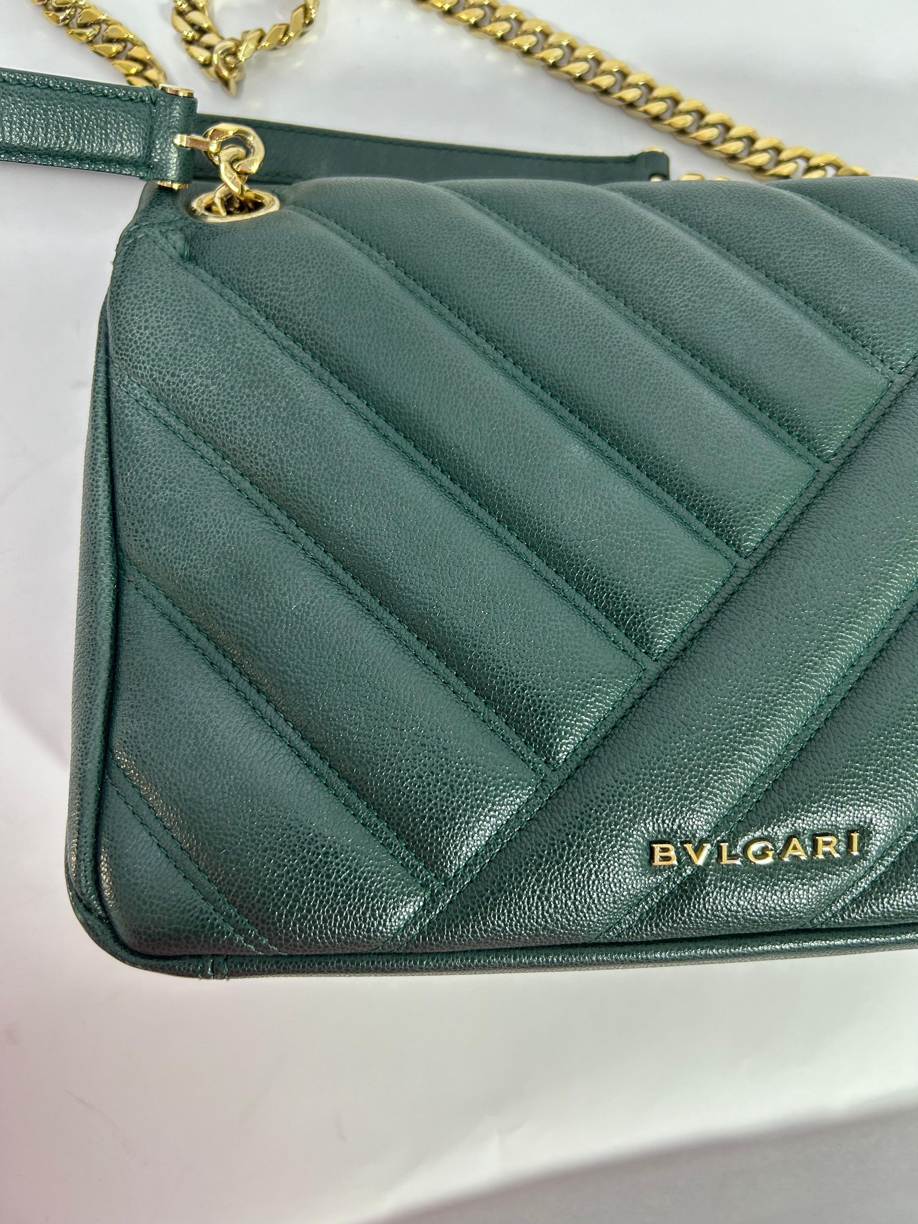 Bvlgari Quilted Serpenti Cabochon Shoulder Bag 10