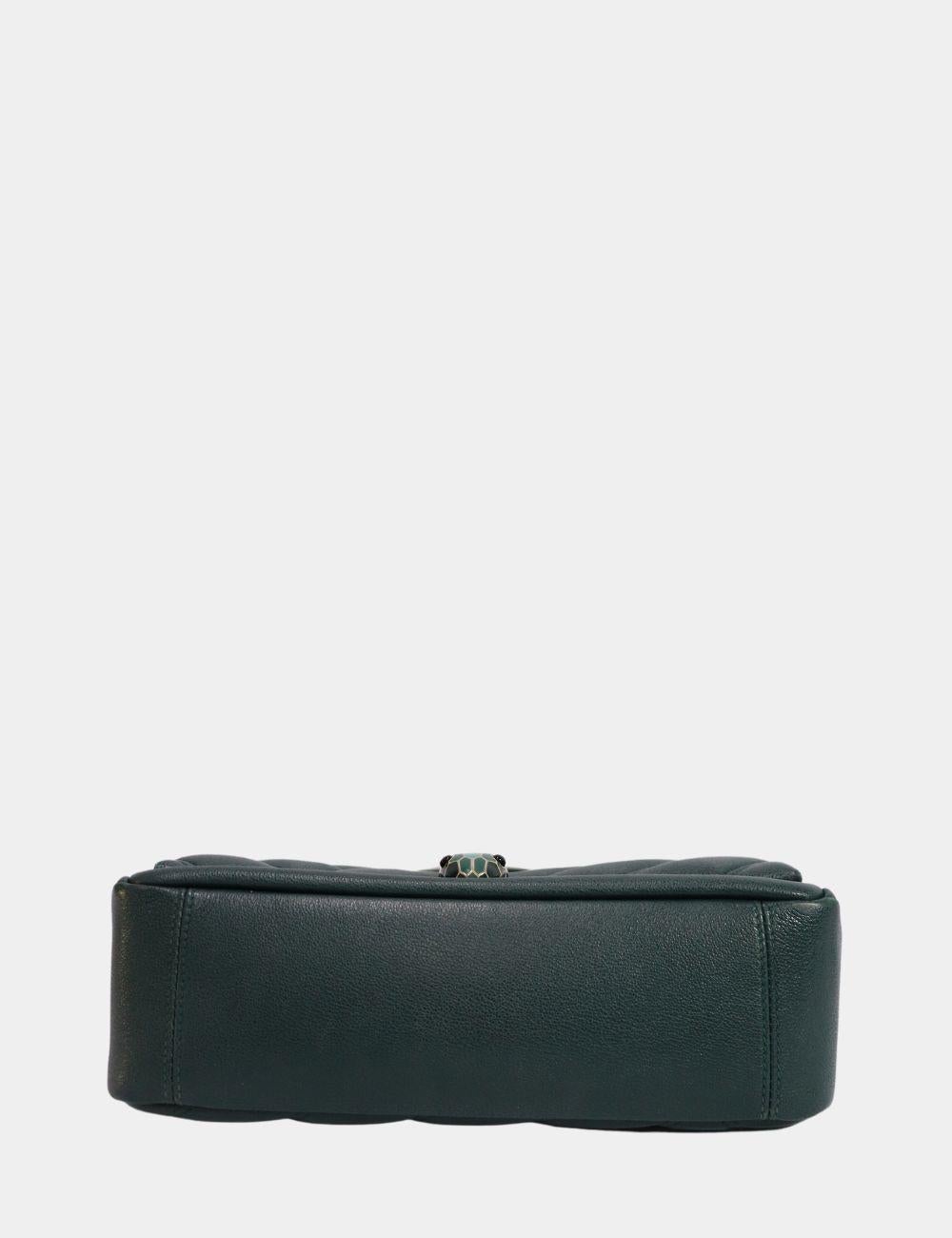 Gray Bvlgari Quilted Serpenti Cabochon Shoulder Bag