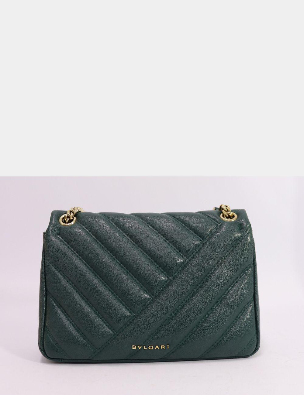 Bvlgari Quilted Serpenti Cabochon Shoulder Bag In Fair Condition In Amman, JO