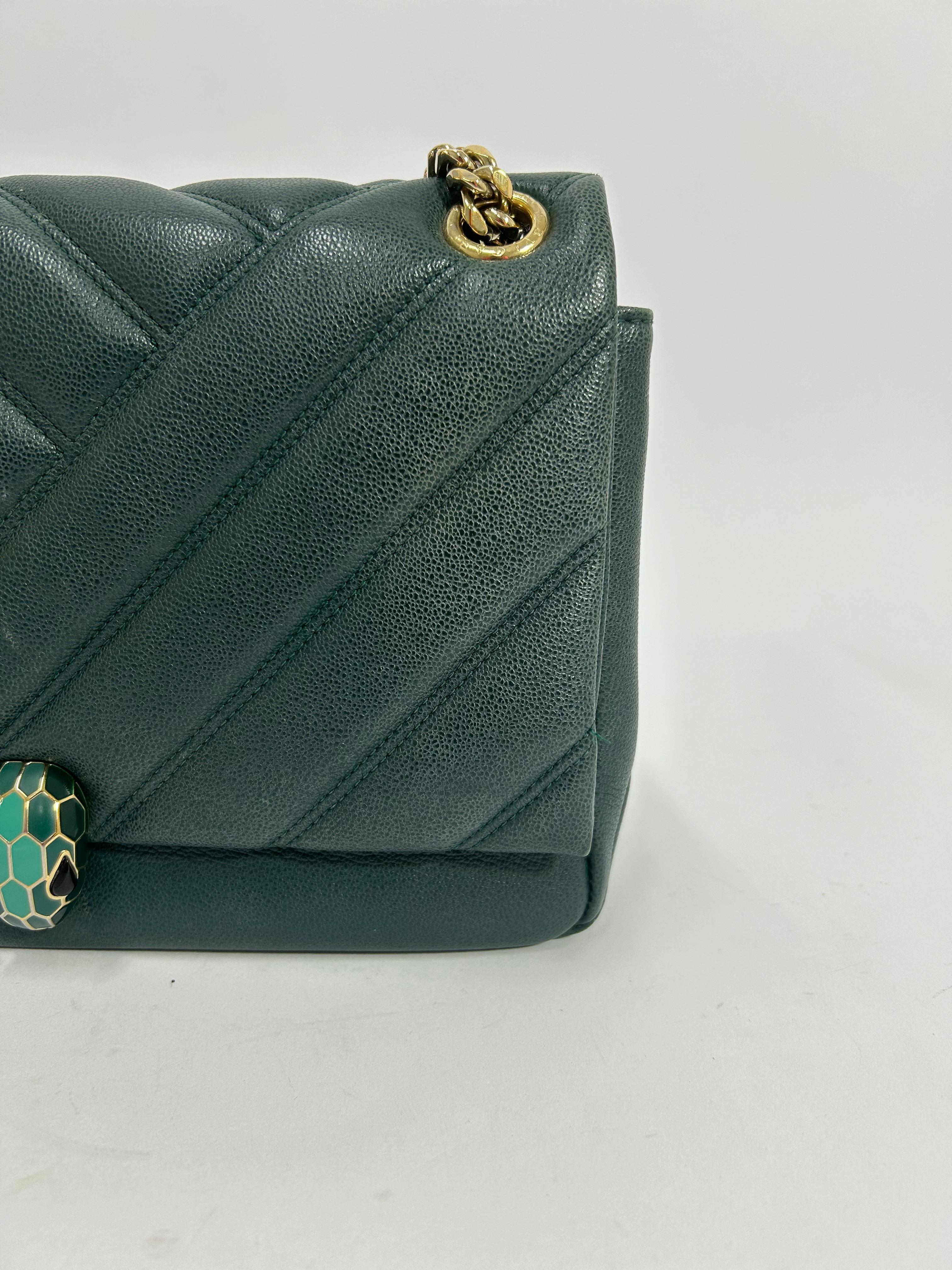 Bvlgari Quilted Serpenti Cabochon Shoulder Bag 2