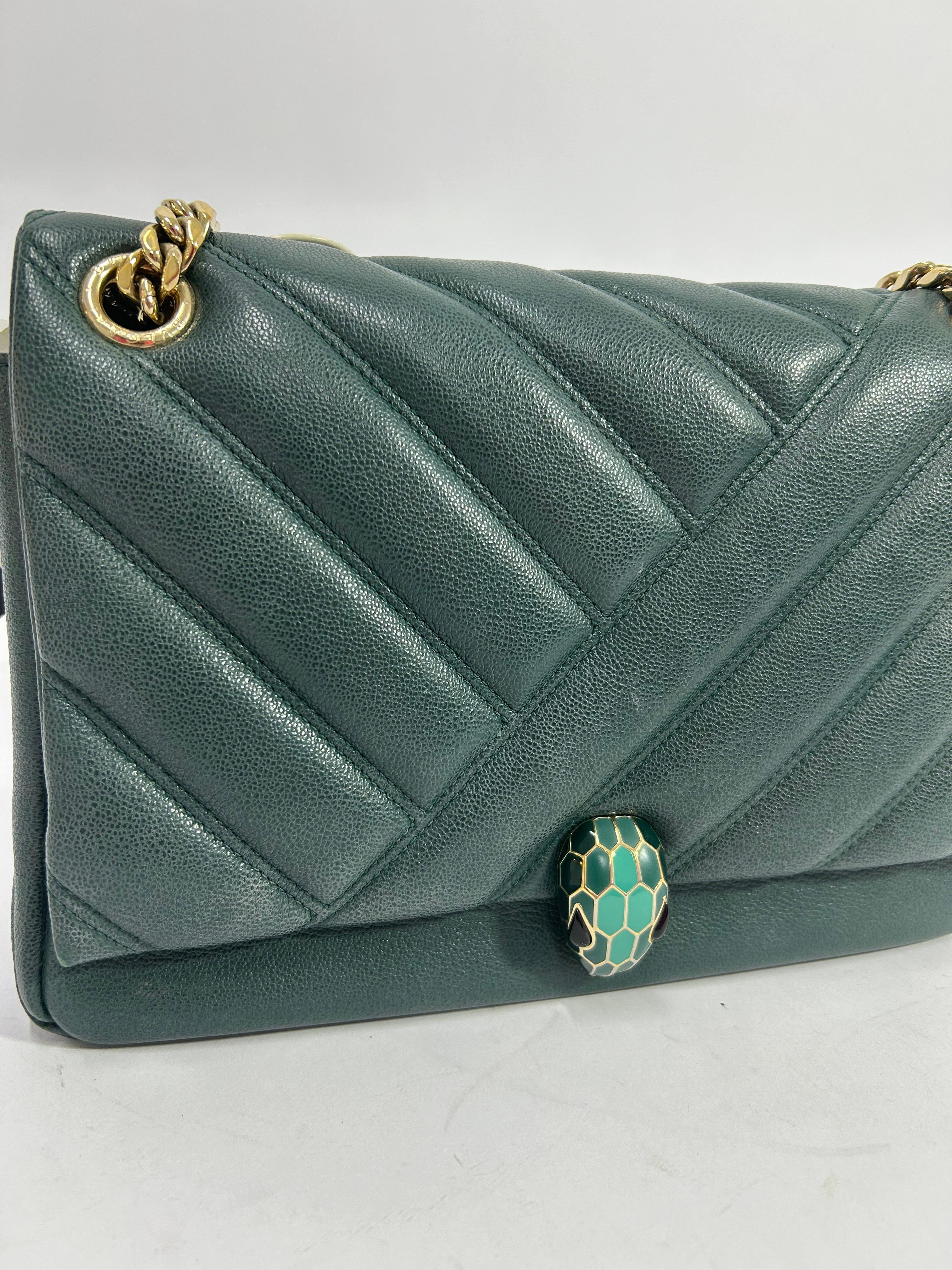 Bvlgari Quilted Serpenti Cabochon Shoulder Bag 3